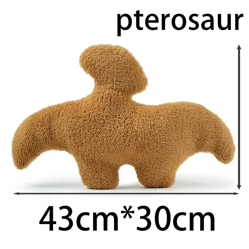 Dino Nugget Plüschkissen: Niedliches Dinosaurier-Hähnchen-Nugget-Kissen für Sammler von Plüschspielzeugen | Lersk