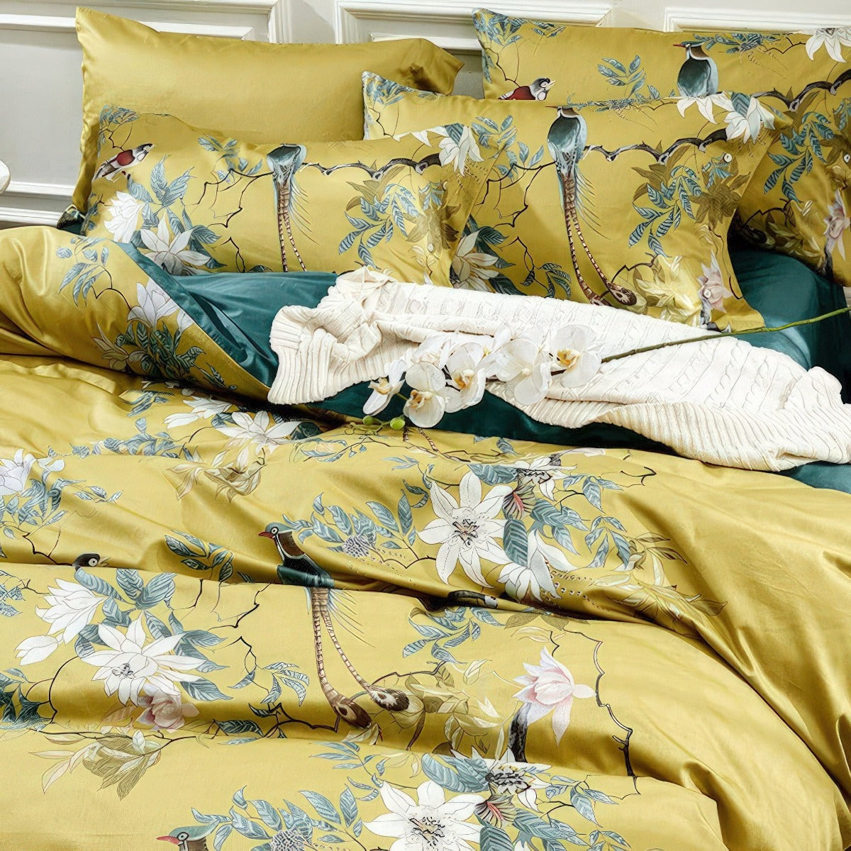 Nexa Home Egyptian Cotton Bedding Set | Yellow Print | Lersk