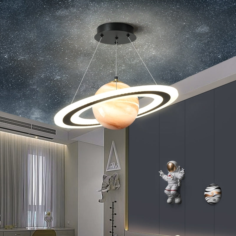 Lustră suspendată Orion Orbit cu efect de strălucire galaxie reglabilă | Lersk