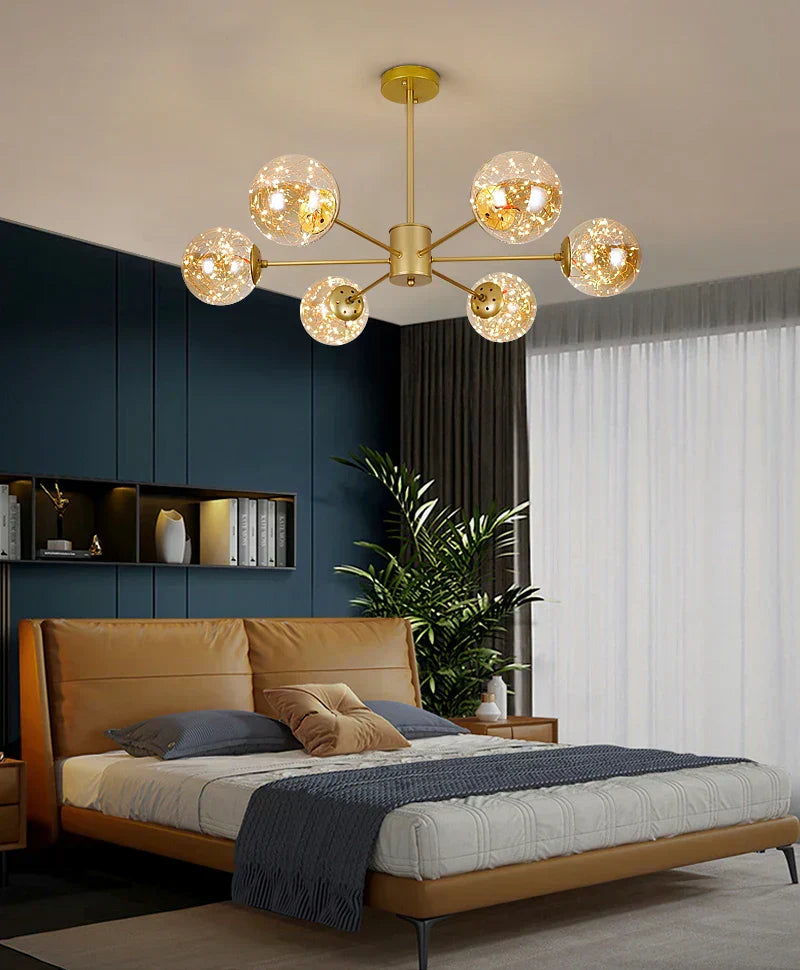Aurene Glass Globe Chandelier Modern Lighting | Lersk