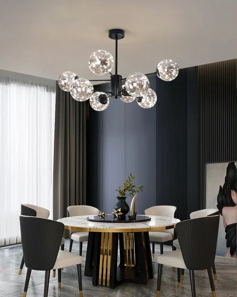 Aurene Glass Globe Chandelier Modern Lighting | Lersk