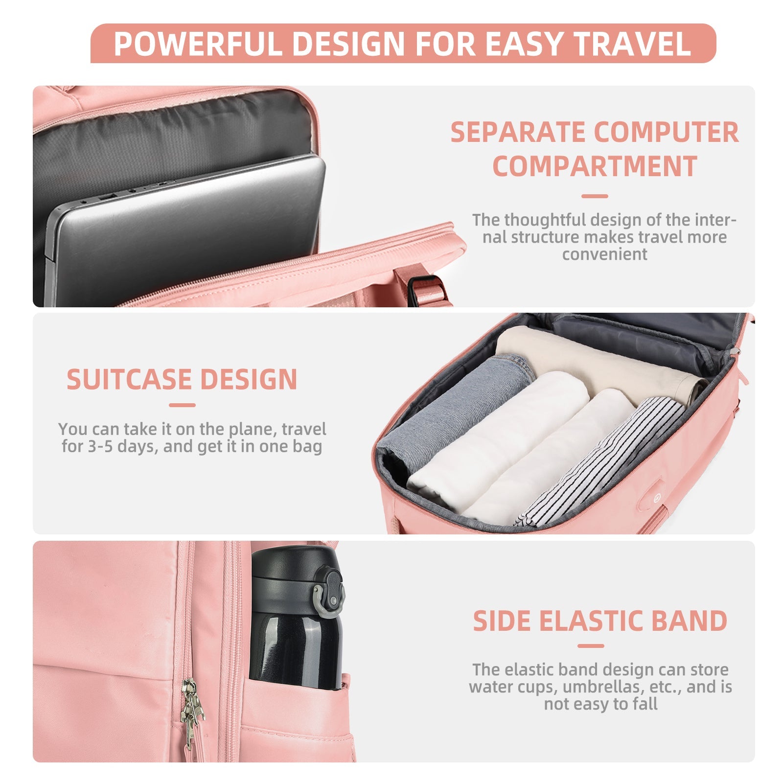 Expandable Travel Backpack Versatile For Women And Men | Lersk