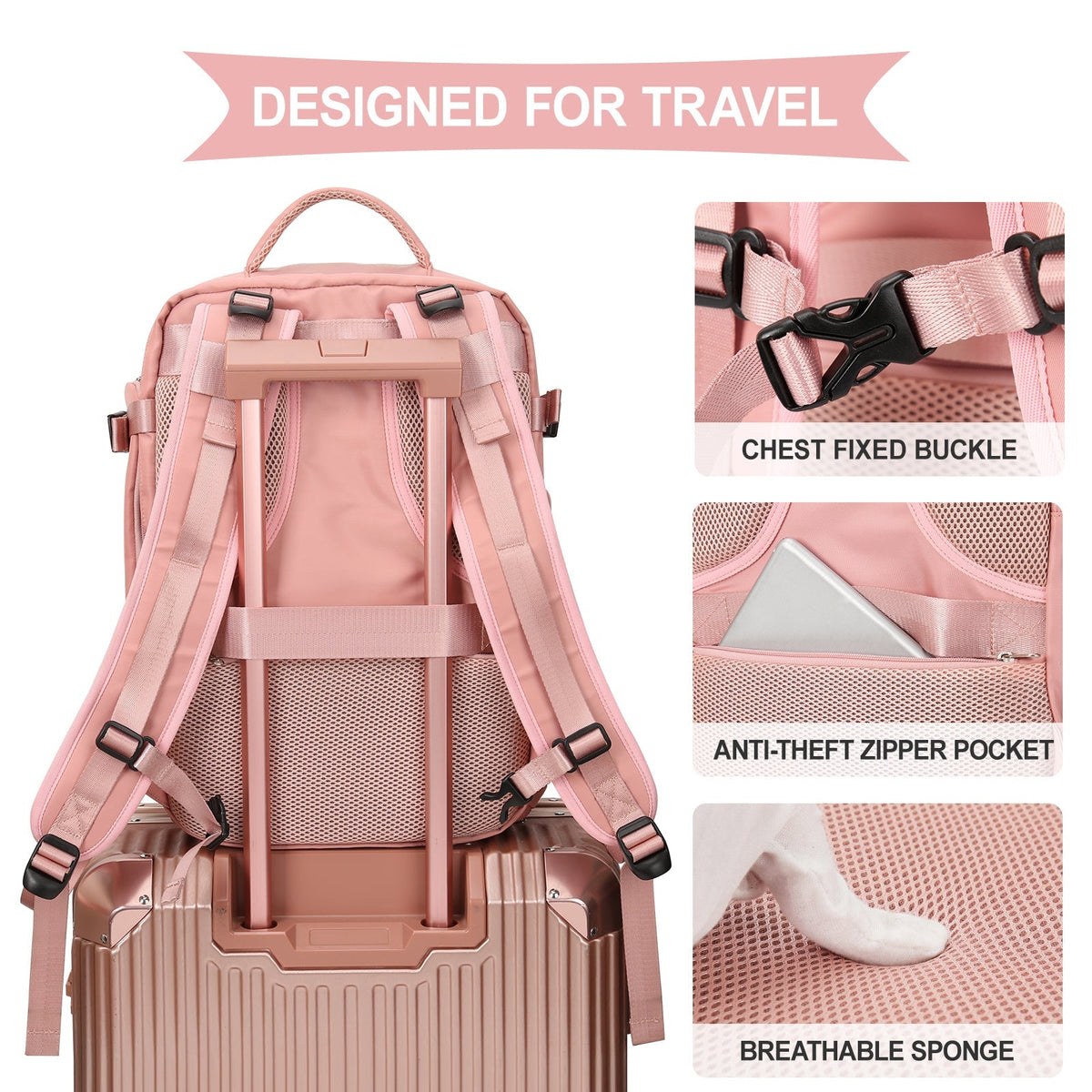 Solara Glide Smart Expandable Travel Backpack Unisex