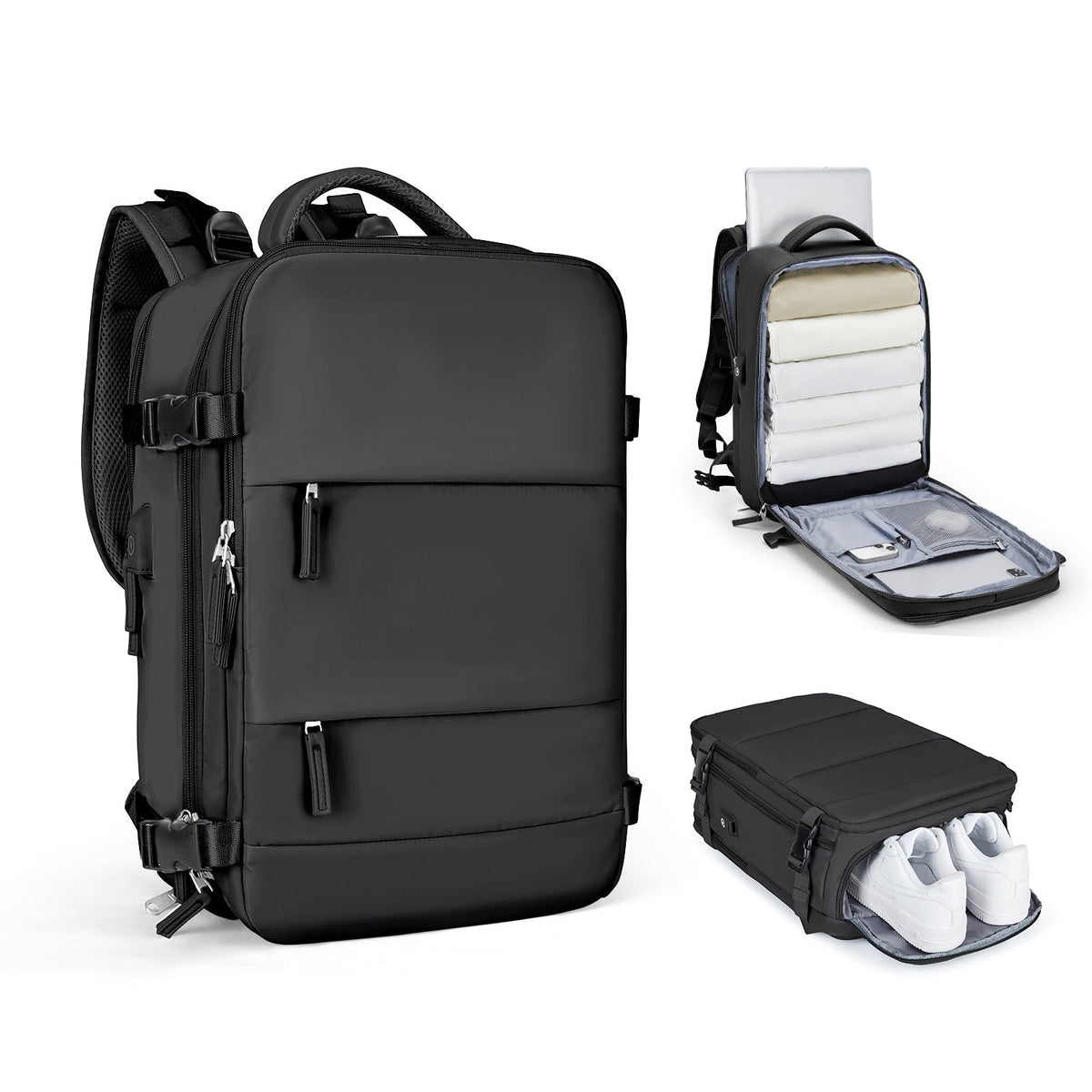 Solara Glide Smart Expandable Travel Backpack Unisex