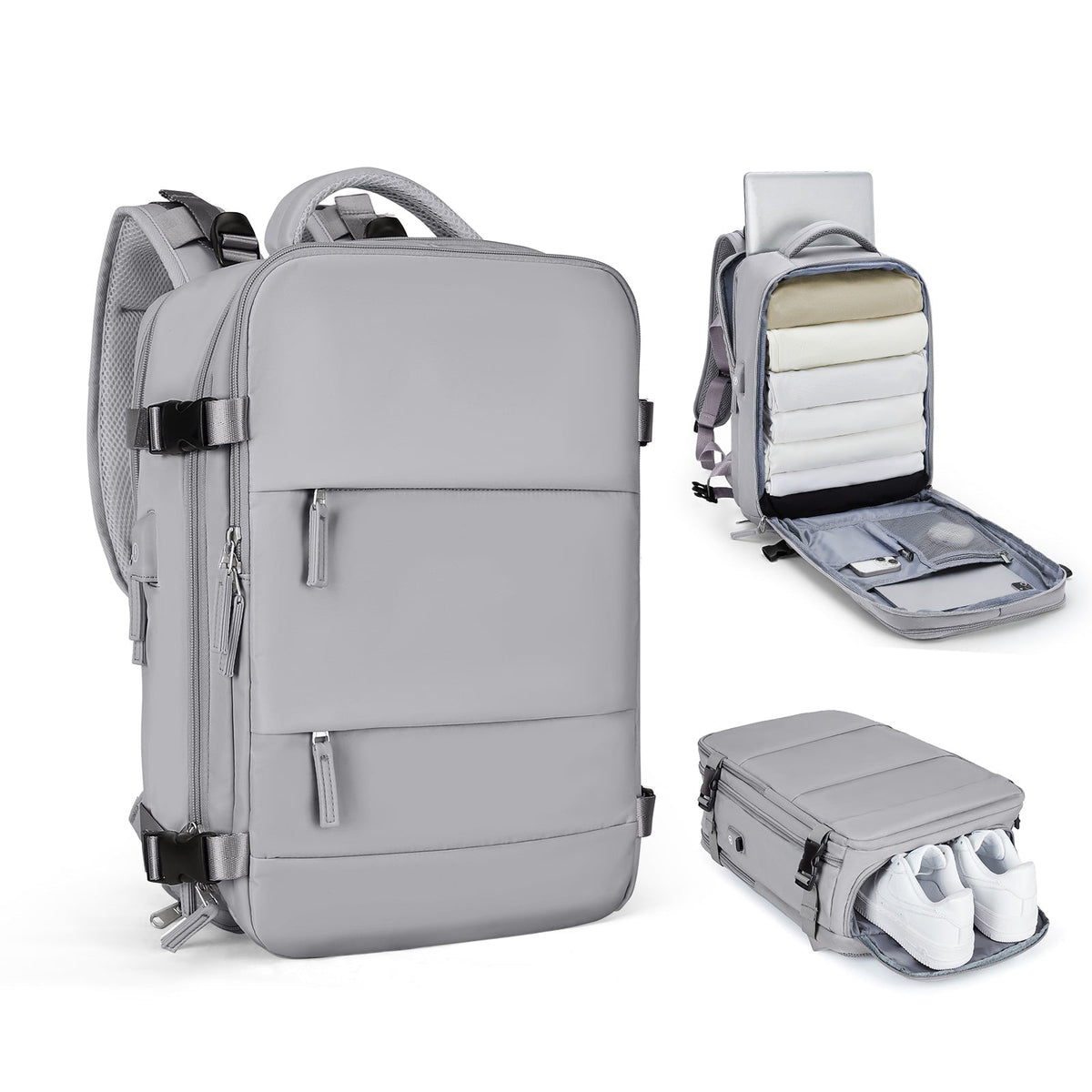 Solara Glide Smart Expandable Travel Backpack Unisex