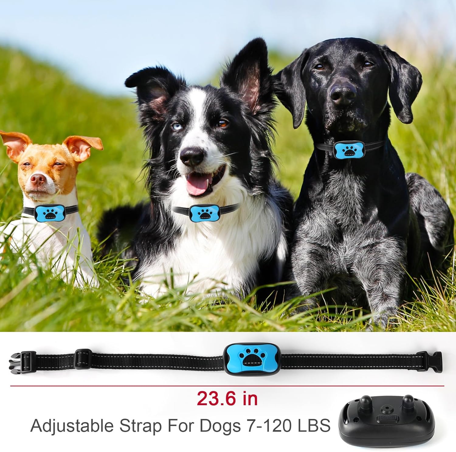 Intelligentes Anti-Bell-Halsband für Hunde Sanftes Training für Hundebesitzer | Lersk