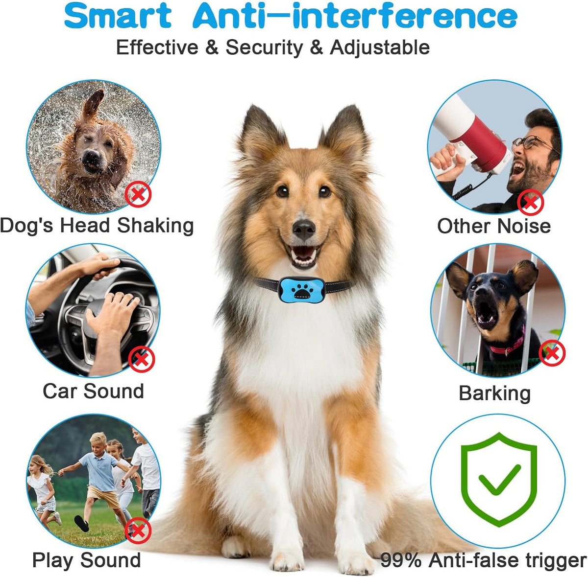 CalmPaw Pro Bark Collar For Dogs With Smart Recognition