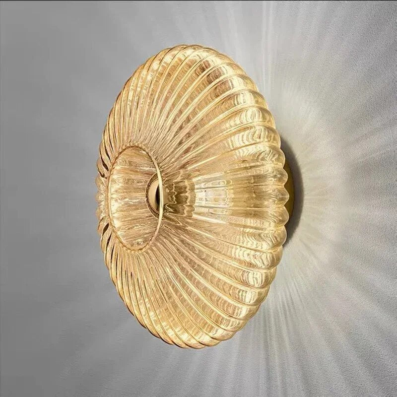 NimbusFlux Wall Lamps Glass Ripple Ambient Glow For Homes | Lersk