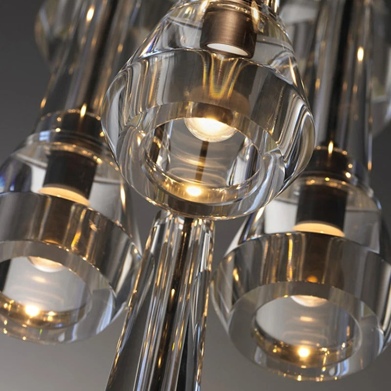 Asterra Premium Full Copper K9 Crystal LED Pendant Lights | Lersk