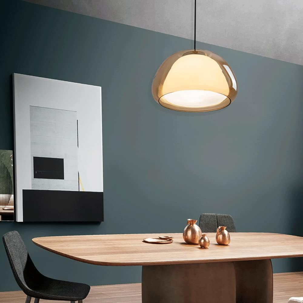 Luminex | Dobbelt glas kuppelpendel med blødt skær | Lersk
