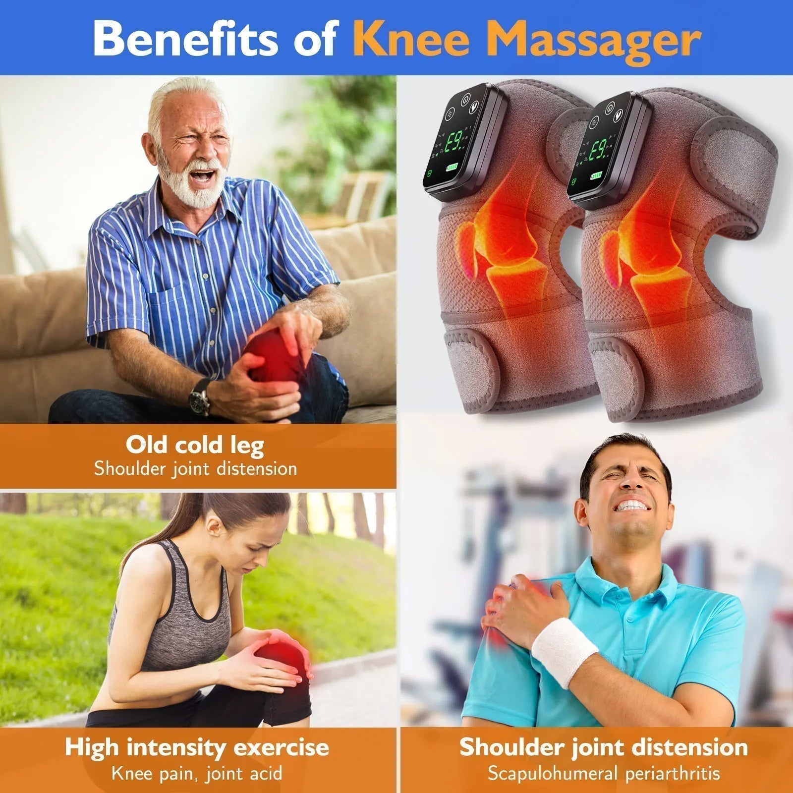 VitaPulse Knee and Shoulder Brace With Heat and Vibration | Lersk