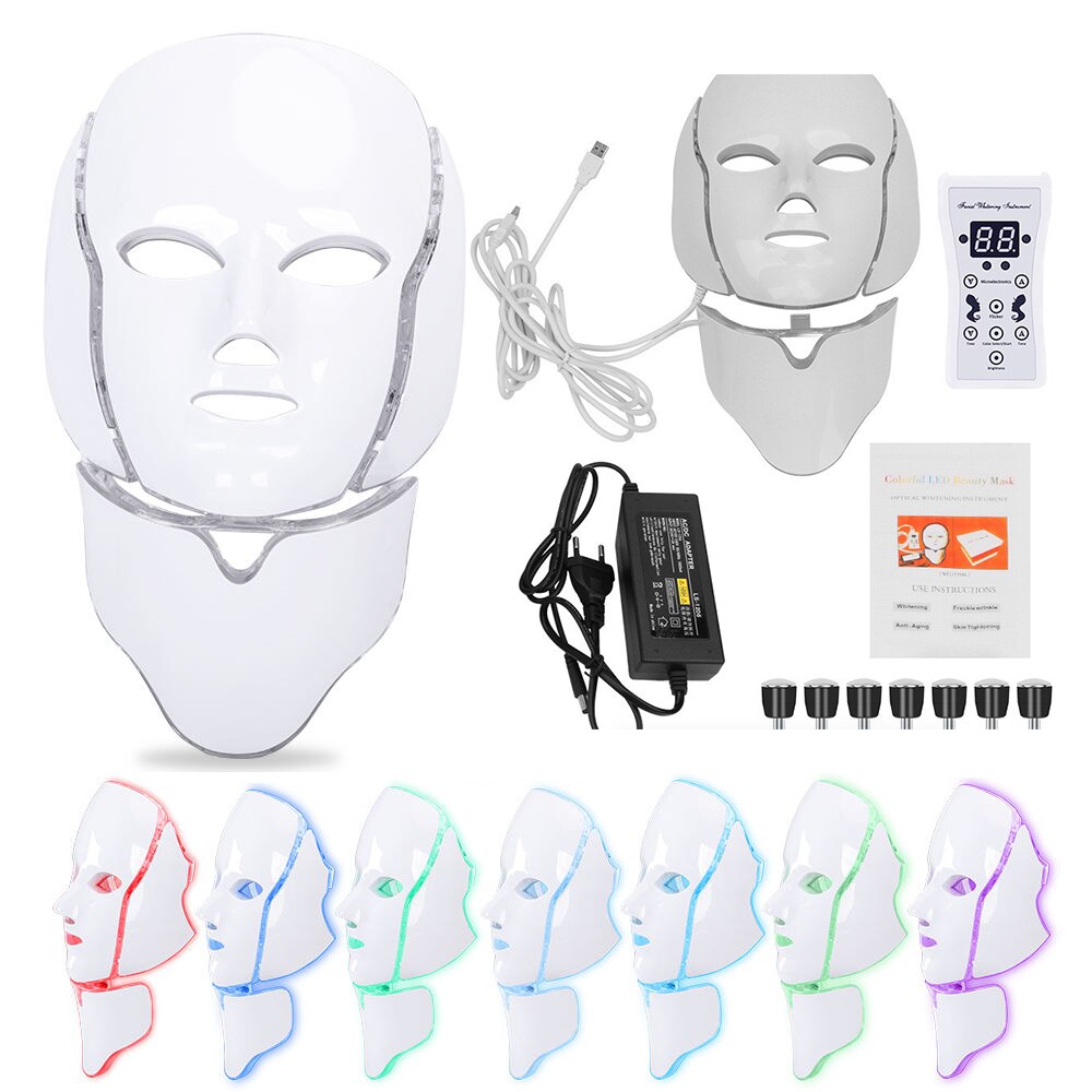 LumaNova 7-Color LED Mask for Face and Neck Therapy | Lersk