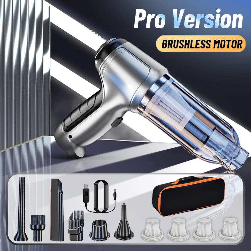 Wireless Car Vacuum Cleaner 95000Pa Powerful For Drivers