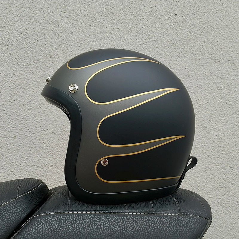 AeroGuard Retro Motorcycle Helmet DOT and ECE Certified | Lersk