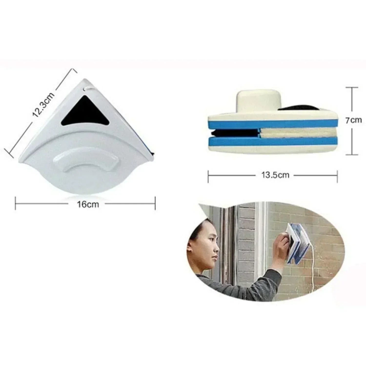 ClearMag dobbeltsidet magnetisk vinduesrenser 3-8 mm sæt | Lersk