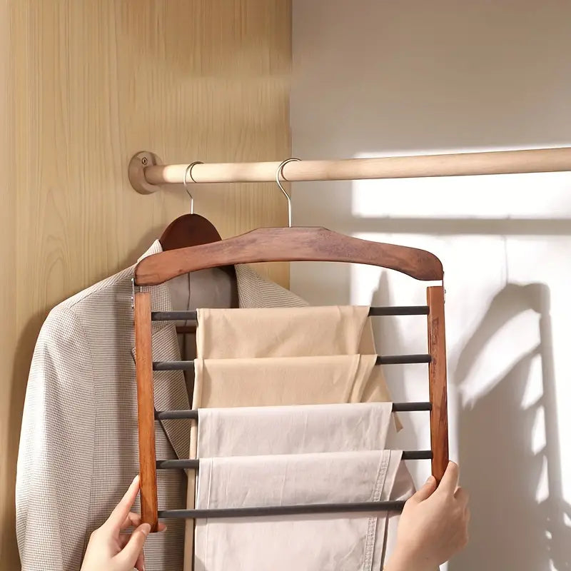 Sylvar Wood & Metal Multi-Bar Closet Hanger for Wardrobe | Lersk
