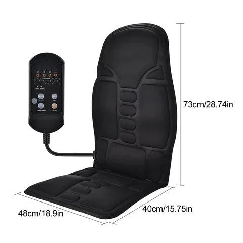 AstraRelief Elite Heated Back and Neck Massage Seat Cushion