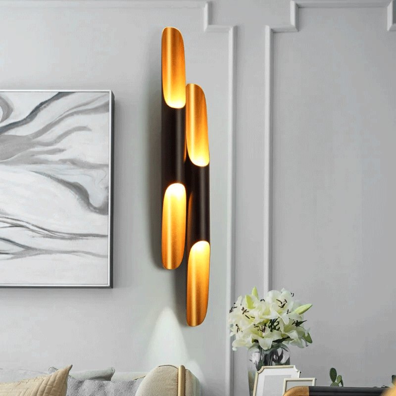 NovaCrest Cylindrical Wall Light with Brushed Metal | Lersk