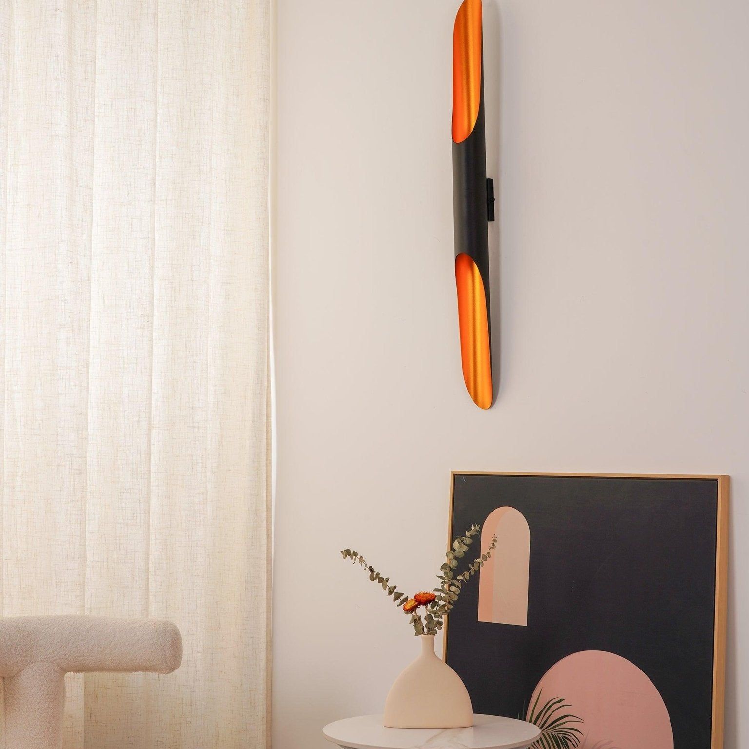 NovaCrest Cylindrical Wall Light with Brushed Metal | Lersk