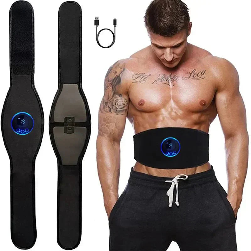 Entrenador EMS de abdominales con 19 niveles, estimulador muscular abdominal para fortalecimiento del core para uso en casa | Lersk