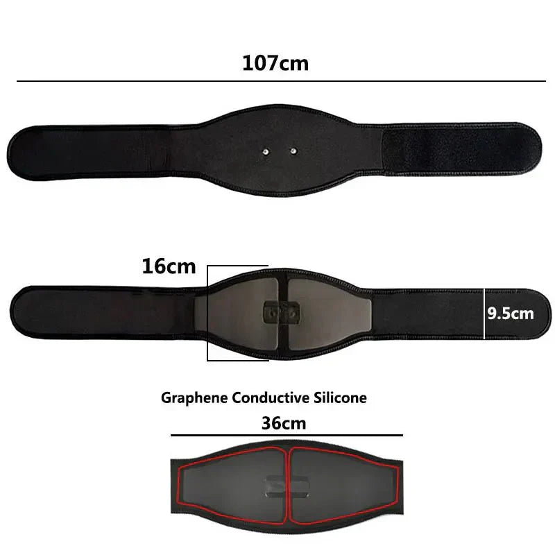Entrenador EMS de abdominales con 19 niveles, estimulador muscular abdominal para fortalecimiento del core para uso en casa | Lersk