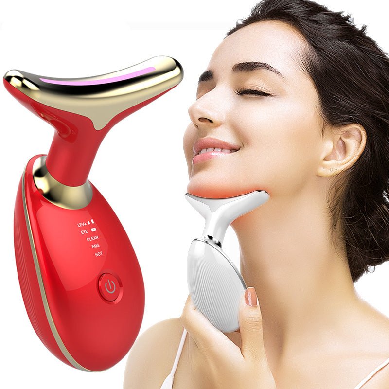 EMS Red Light Therapy massager for face and neck - tightening, and wrinkle reduction | Lersk