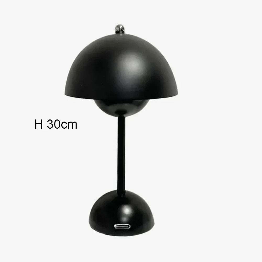 Nordic Led Table Lamp Wireless Rechargeable Mushroom Style for Small Spaces | Lersk