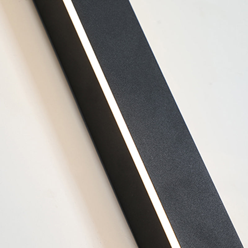 Nyx lineært udendørs væglampe sort LED finish udgave | Lersk