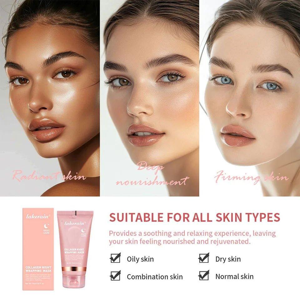 Collagen Night Wrapping Mask Hydration Ceramide Skin Types | Lersk
