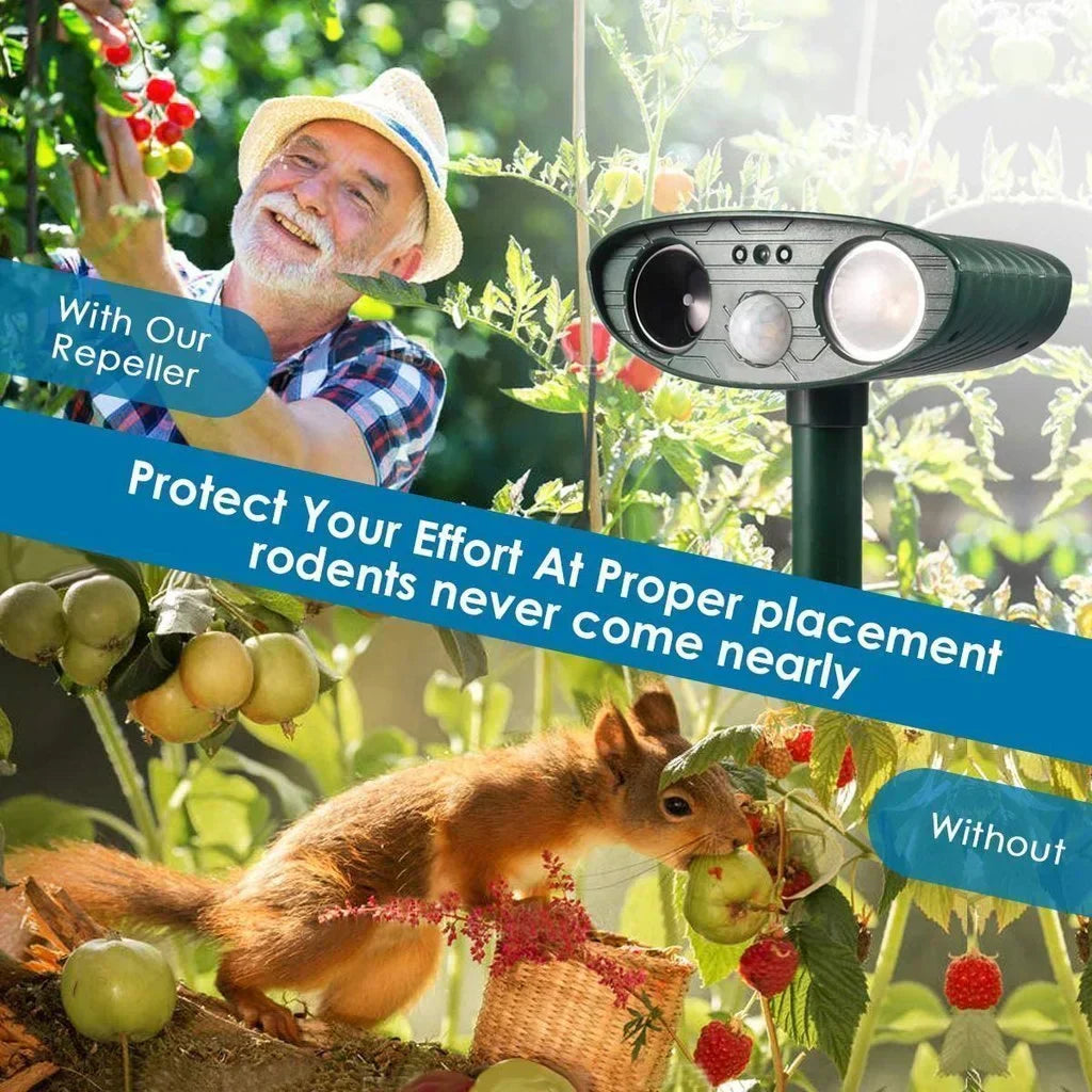 SolaraGuard Solar Ultrasonic Deer Repeller For Gardens | Lersk