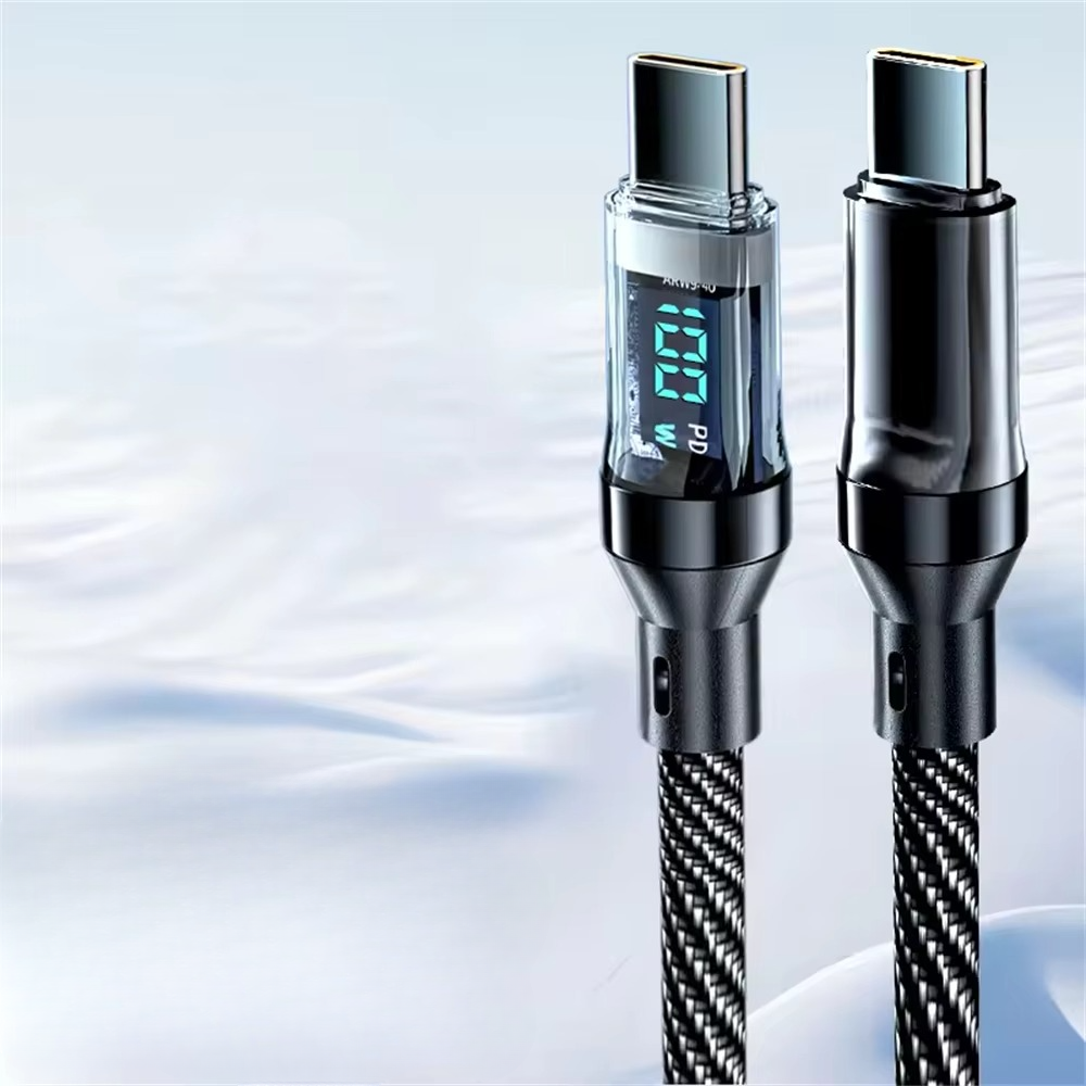 SuperCharge 120W Typ-C Schnellladekabel mit LED-Anzeige für schnelles Aufladen von Geräten | Lersk