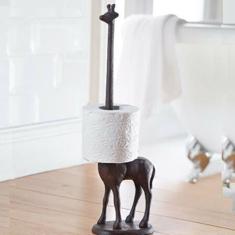 Giraffe Shaped Cast Iron Toilet Paper Holder Kitchen Roll Holder For Bathroom Decor | Lersk