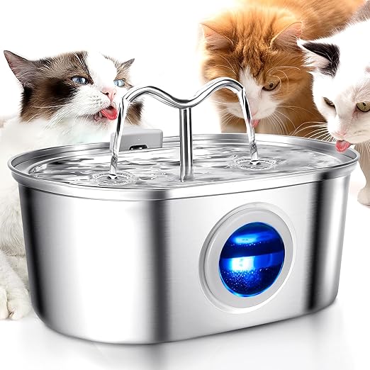 CalmStream tichá fontána z nerezové oceli pro kočky a psy Hydratace | Lersk