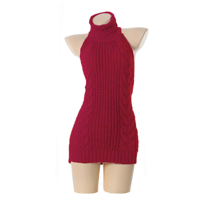 Bold Backless Off-Shoulder Knit Sweater for Nightlife | Lersk