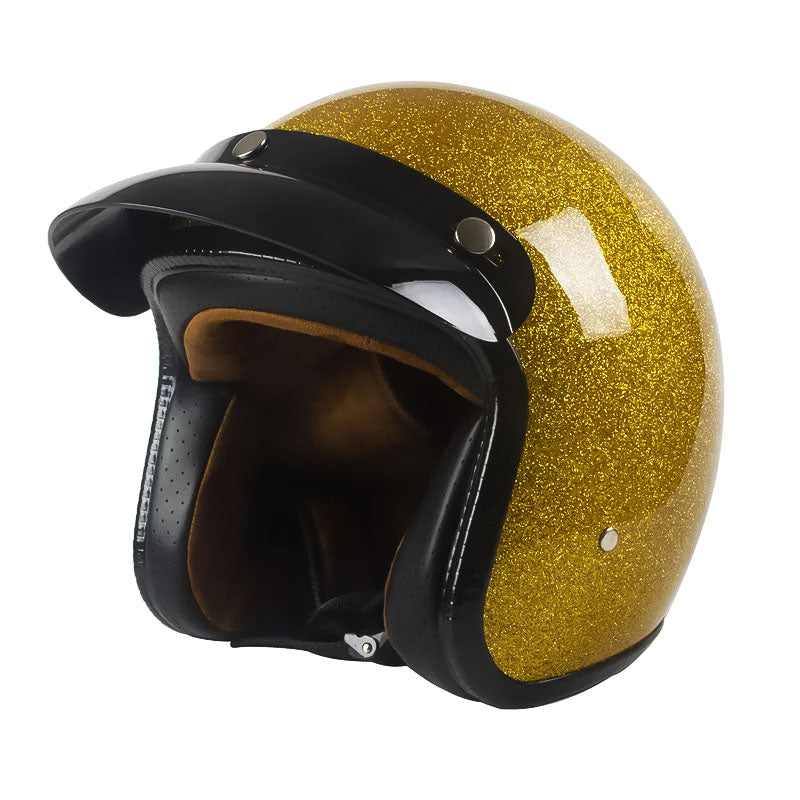 Retro Cruiser Open Face Helm DOT-zertifiziert Leicht und Bequem für Fahrer | Lersk