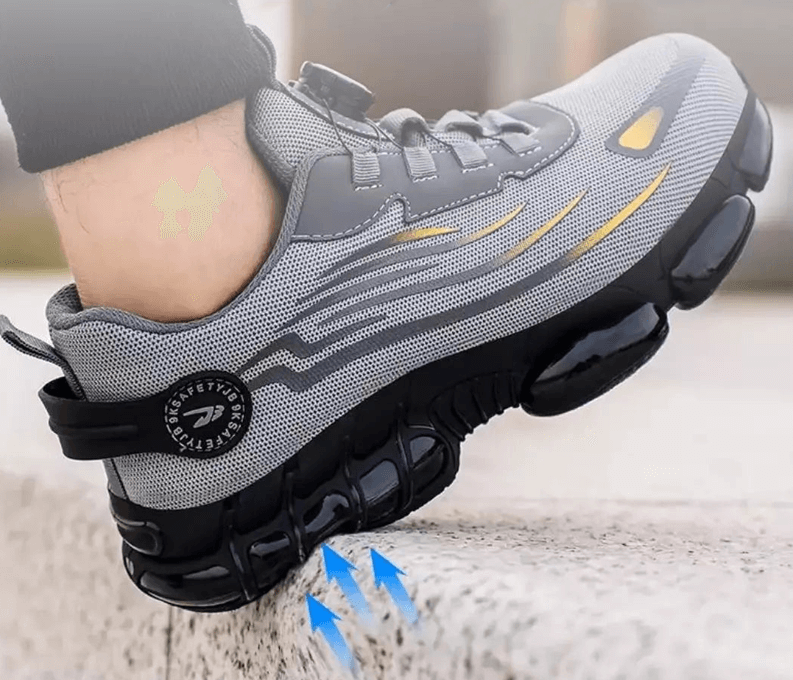 StratoStride Pro Ortopædiske Sikkerhedssko til Mænd med Énhåndsudskiftelig PU-sål | Lersk