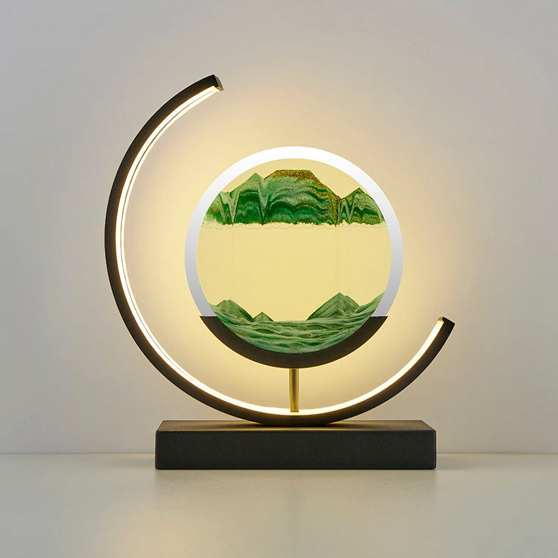 DriftGlass Flowing Sand LED Lamp Soothing Motion Light | Lersk