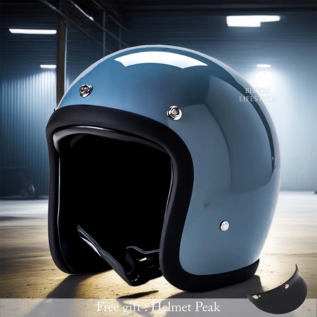 Vintage Motorcycle Helmet Low Profile For Riders DOT ECE | Lersk