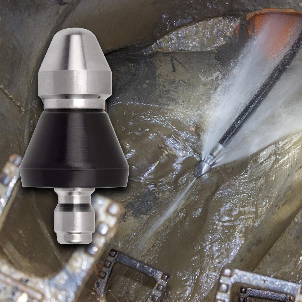 Buse Turbo Jet PipeClear pour un dégagement rapide des blocages et le débouchage des canalisations | Lersk