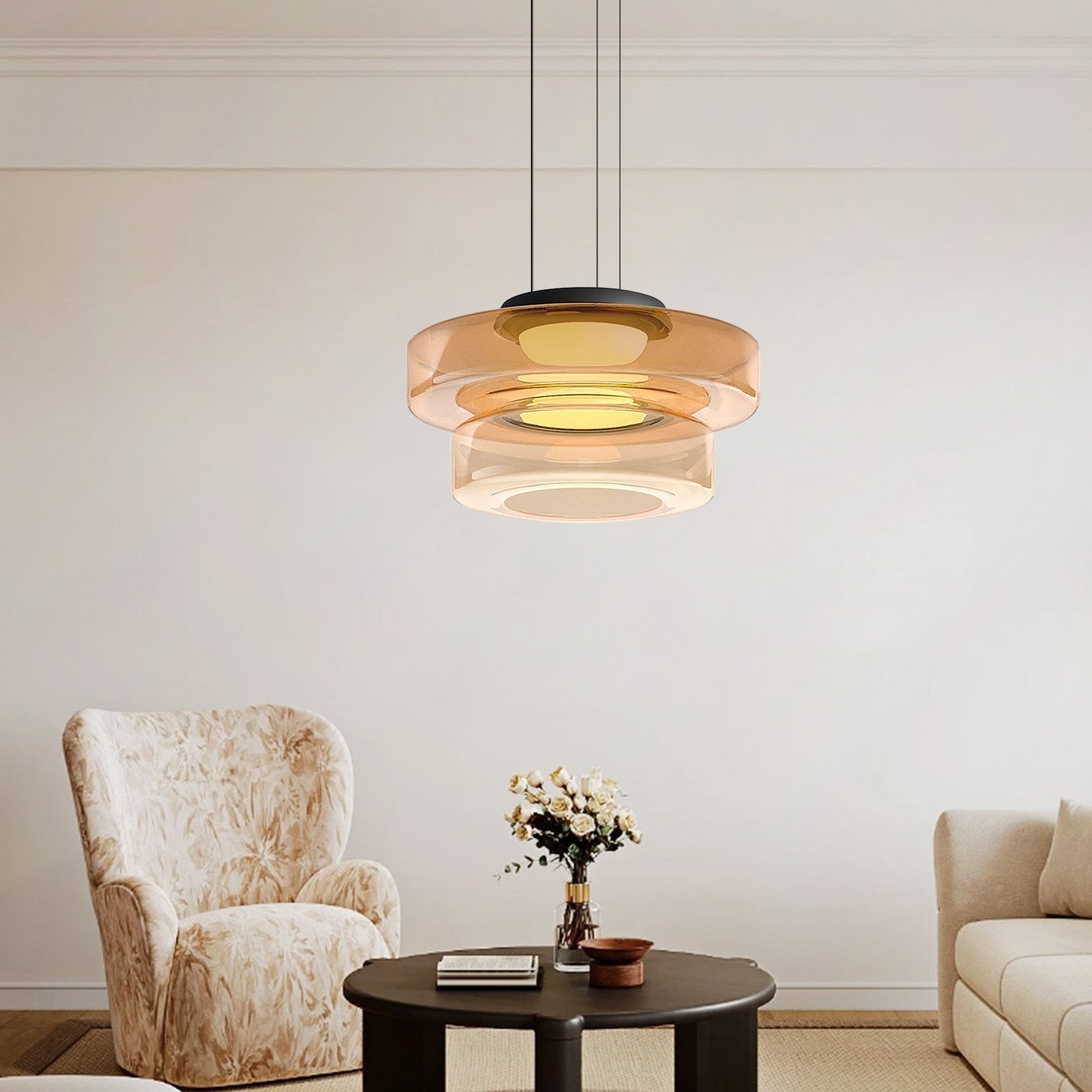 Glas-Pendelleuchte Bauhaus-Stil Mond-Design für Küchen | Lersk
