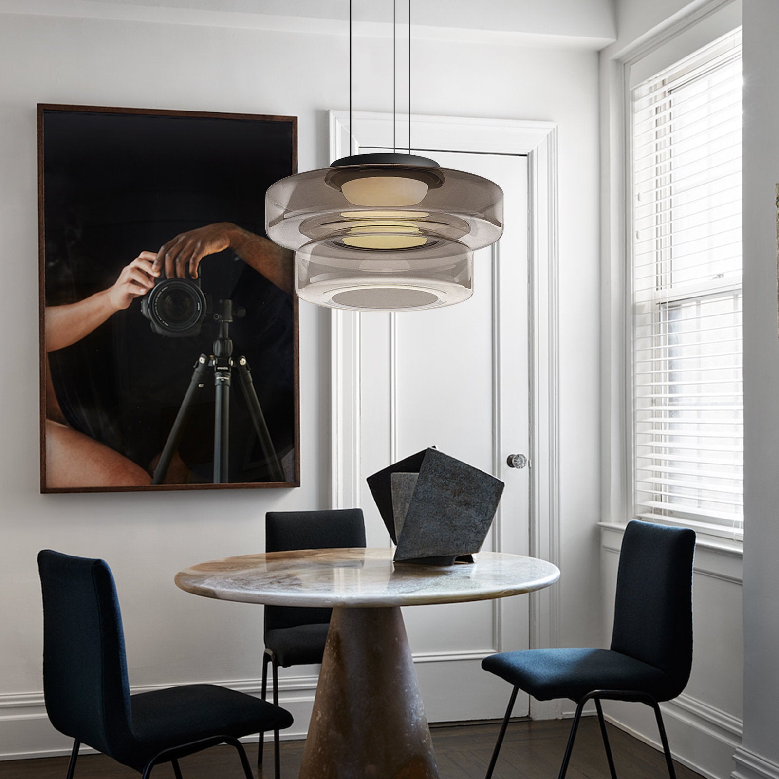 Glas-Pendelleuchte Bauhaus-Stil Mond-Design für Küchen | Lersk
