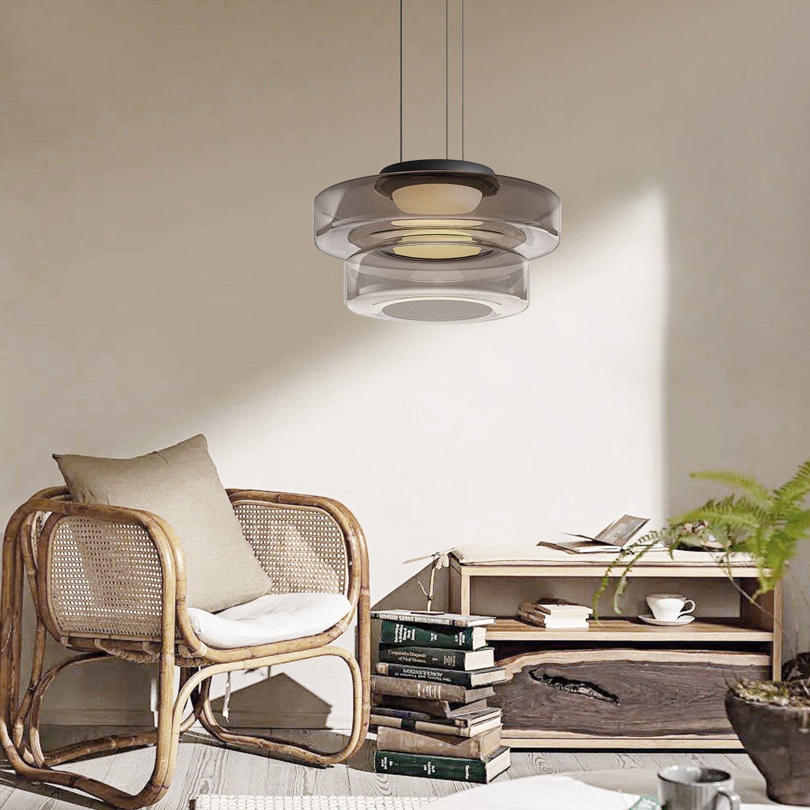 Glas-Pendelleuchte Bauhaus-Stil Mond-Design für Küchen | Lersk
