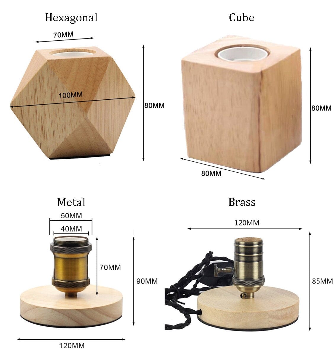 Lumenra | Large LED Edison Globe With Wooden Socket, Vintage Industrial Style | Lersk