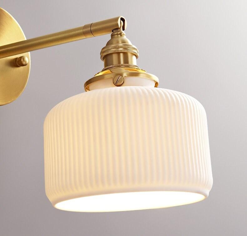 Maribel | Egg-Shaped Ribbed Ceramic Wall Light - Bulb Included | Lersk