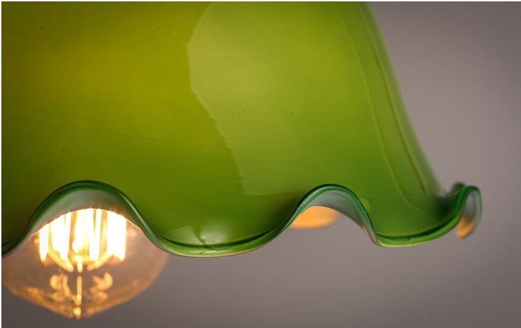 Aurelle | French Vintage Opaline Glass LED Pendant With Handkerchief-Style Shade, Bulb Included | Lersk
