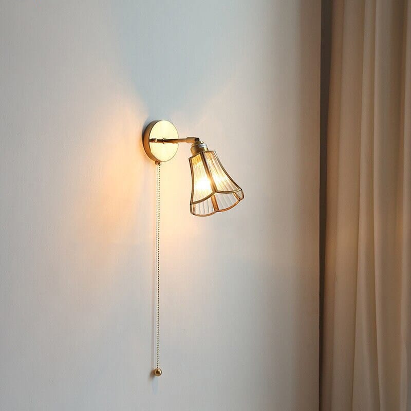 Liora Vintage-Glasblumen-Wandleuchte mit Leuchtmittel inklusive | Lersk