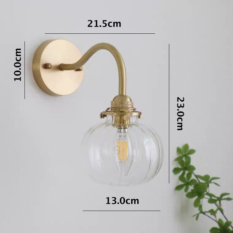 Small Vintage Glass Globe Wall Sconce | Lersk