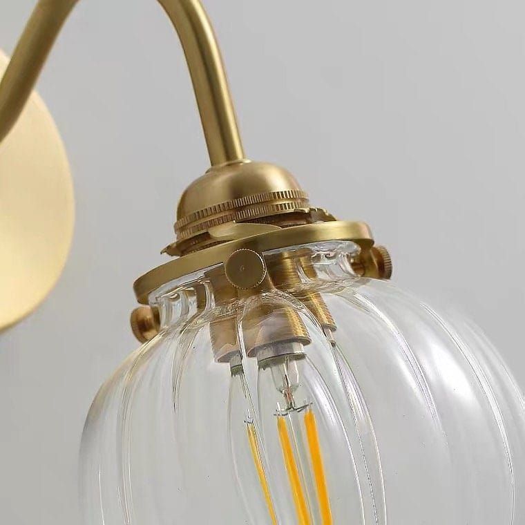 Small Vintage Glass Globe Wall Sconce | Lersk