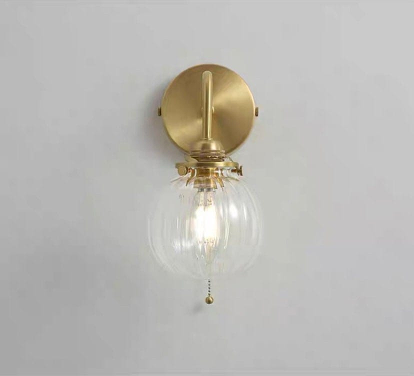 Small Vintage Glass Globe Wall Sconce | Lersk