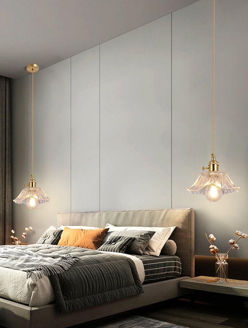 Lumenia | Frosted Glass Camellia Flower Pendant Light, Vintage Style, LED Bulb Included | Lersk